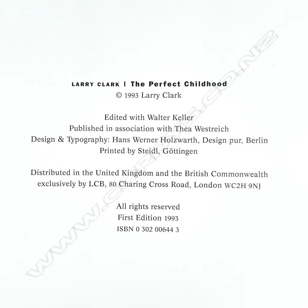 LARRY CLARK: THE PERFECT CHILDHOOD Image 1++